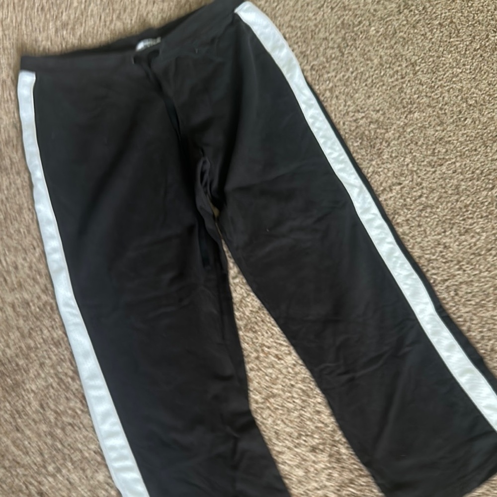 Women Black and White Track Pants
